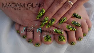 Ongle en gel quotAstuce pour appliquer le Vernis permanent jaune néon de Madam glamquot [upl. by Carolyn770]