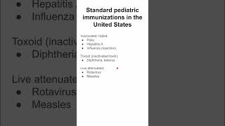 Standard pediatric immunizations in the United States [upl. by Lela]