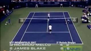 Andy Roddick  James Blake  Frank Dancevic  Ricardo Mello Indianapolis 2007  35 [upl. by Aivan]