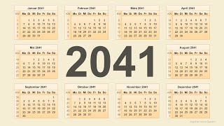 Kalender 2041 [upl. by Murrell]