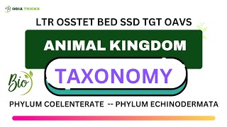 Taxonomy  Animal Kingdom  TGT SCIENCE  OSSTET LTR SSD TGT BED OAVS ODISHA [upl. by Cristen579]