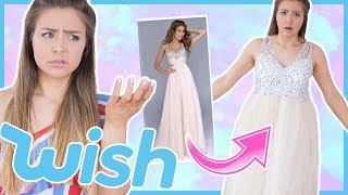 Trying On Cheap Prom Dresses I Bought From Wish [upl. by Asilet]