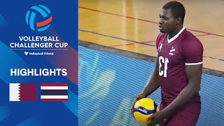 🇶🇦 QAT vs 🇹🇭 THA  Highlights Quarter Finals  Mens Challenger Cup 2023 [upl. by Dewain]