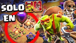 Solo DUENDES Y ROMPEMUROS en LIGA LEYENDA 1 💣 Clash Of Clans [upl. by Selry]