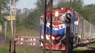 Tren Cargado de NCA ingresando a Villa Maria Gravitacion rumbo hacia General Deheza [upl. by Yttik]