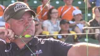 Reo Wilde v Peter Elzinga – compound mens gold  Ogden 2012 Archery World Cup S3 [upl. by Wait954]