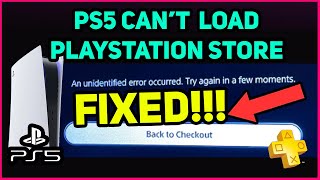 PS5 CANT LOAD PLAYSTATION STORE HOW TO FIX [upl. by Ailema914]