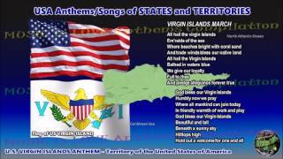 US Virgin Islands Anthem VIRGIN ISLANDS MARCH with music vocal and lyrics [upl. by Indys480]