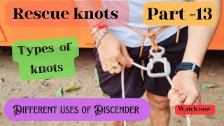 Types of knots🪢Part13 Seat Harness and Different Uses of discender typesofknot rescueknots army [upl. by Surad44]