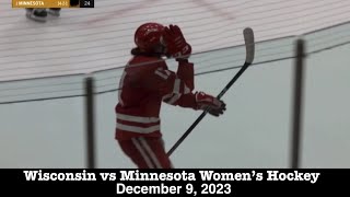 Wisconsin vs Minnesota Women’s College Hockey Highlights Dec 9 2023 [upl. by Pansir657]