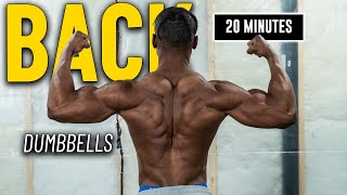 20 Minute Dumbbell Back Workout  Build amp Burn 2 [upl. by Eentirb]