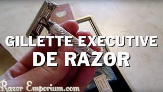 Gillette Executive Rhodium Plated Safety Razor Set In Mint Condition [upl. by Yelsehc59]