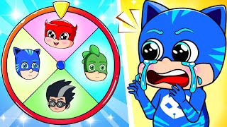 OH NO Who is Baby Catboys sister Choose correctly PJ MASKS 2D Animation [upl. by Namwob]