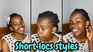 Short starter locs styles [upl. by Hannaoj]