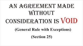 An Agreement made without Consideration is Void  Indian Contract Act 1872  Law Guru [upl. by Ahsyat]