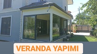 💥Terasımıza Veranda Yapmaya Karar verdik Cam Balkon Yapımı Köy Yolum [upl. by Menashem31]