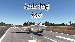 Aerobraking de A20NEO da FBW no aeroporto de campinasSBKP [upl. by Einnod]