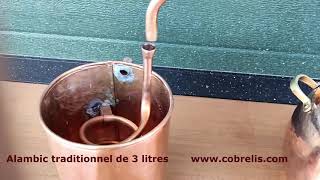 Alambic traditionnel de 3 litres cuivre [upl. by Wernda553]