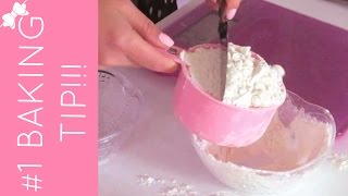 How To Properly Measure Flour 1 baking tip  Lindsay Ann Bakes [upl. by Neivad]