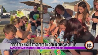 Fire amp Fly Night at Coffee on 3rd in Duncansville on Wed Sept 18 [upl. by Rozek]