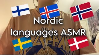 ASMR Trigger words in the Nordic languages Finnish Norwegian Icelandic Swedish and Danish [upl. by Olim]