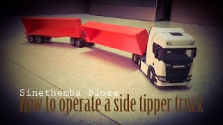 How to operate a side tipper truck [upl. by Izak]