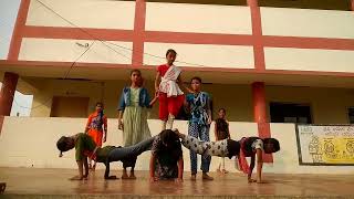 kgbv school girls pyramids formation [upl. by Cate]