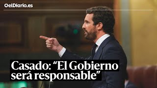 Casado asegura que el Gobierno será “responsable” si algún CDR actúa contra alguien del PP [upl. by Budde547]