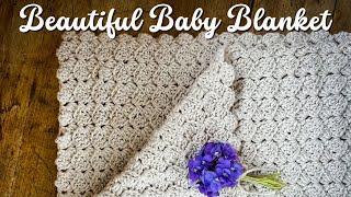 EASY and Beautiful Crochet Baby Blanket  Baby Blanket Crochet Pattern [upl. by Isidore881]