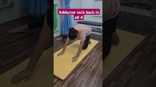 All 4 adductor rock back mobility sportsrehabilitation warmup [upl. by Alel]