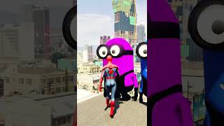 GTA 5 Gameplay SPIDERMAN VS MINION EP 210 cartoon gta gtavspiderman [upl. by Tove]