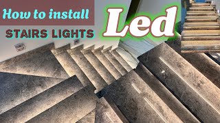 How to install Led lights on stairs [upl. by Eentruoc813]