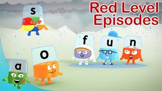 officialalphablocks  Red Level One Episodes 🔴  Learn to Spell  LearningBlocks [upl. by Aynna444]