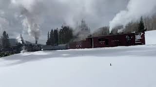 Cumbres amp Toltec Scenic RRRotary snow plow OYBetween Coxo amp Windy Point CO1109 am312020 [upl. by Piper]