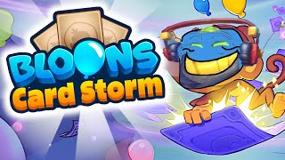 BLOONS CARD STORM LAUNCH DAY BEST CARD GAME OF THE YEAR No Mic [upl. by Enellek497]