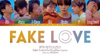 BTS 방탄소년단  FAKE LOVE Color Coded Lyrics EngRomHan [upl. by Musser6]