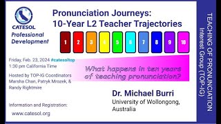 Pronunciation Journeys 10Year Trajectories of Teachers of English [upl. by Eul138]