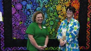 Karen K Buckley COLOR SPLASH GARDEN  2024 AQS Quilt Contest  Lancaster 1st Place Winner [upl. by Airol367]