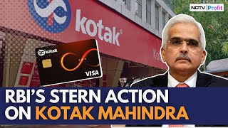 RBI Bars Kotak Mahindra Bank From Onboarding New Online Customers Issuing Credit Cards [upl. by Sugna]