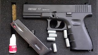 Retay Glock 17 Blanks with a Bang 9mm Signaling Gun Review [upl. by Gnal]