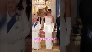 The First Lady Melania Trump stuns in white outfits shorts melania trump firstlady donaldtrump [upl. by Teressa]