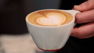 How to Make a Latte Art Heart  Perfect Coffee [upl. by Nojid]