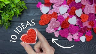 ♥️ 10 IDEAS ♥️ Crafts for Valentines Day DIY [upl. by Agarhs]