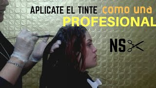 COMO APLICAR TINTE COMO UNA PROFESIONAL 👸👸  retoque de raíz cabello virgen y cabello con canas [upl. by Cheslie]