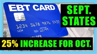 PANDEMIC EBT UPDATE September SNAP Food Stamps and August Payout Dates PEBT 25 SNAP Increase [upl. by Monjan]