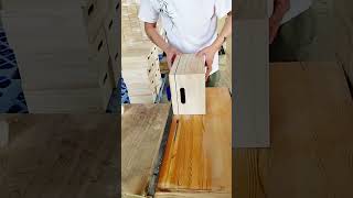 Wood box lid cutting process Good tools and machinery make work easy [upl. by Eerolam]