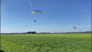 Paragliding winch launch with cross wind in Houten Netherlands [upl. by Yeliab536]