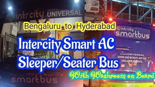 Intercity smart bus AC seatersleeper bus from Bengaluru to Hyderabad intercitybus bus busdetails [upl. by Constantina]