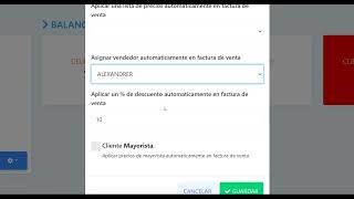 Configurar vendedor automaticamente en factura de venta  oficinaproco [upl. by Eelaroc551]