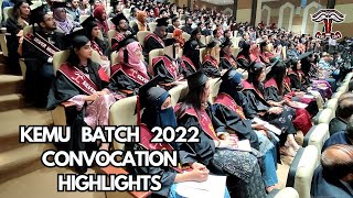 KEMU Archives Convocation of Batch 2022 full highlights … [upl. by Marieann]